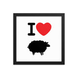 I Love Black SheepFramed poster