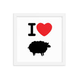 I Love Black SheepFramed poster