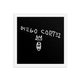 DIEGO CORTEZ in Basquiat style 12 x 12" Framed poster