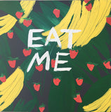 EAT ME AKA Strawberries, Bananas, Greens and Pie.