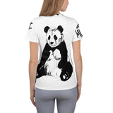 Big Black and White Panda named Mick. Nicknickers' Women's Athletic T-shirt