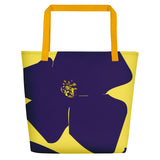 Nicknickers' Blue Flower Yellow Sun Beach Bag