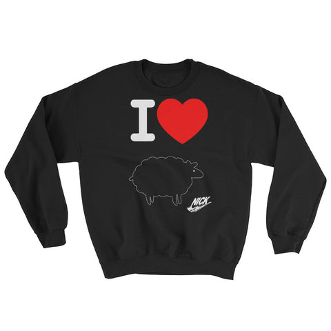 "I Heart Black sheep"  Exclusive Nicknickers Sweatshirt