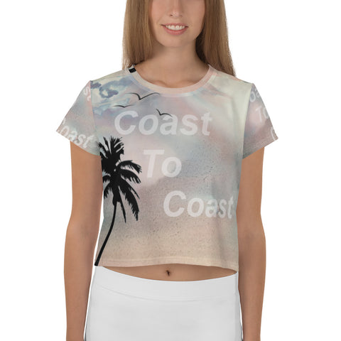 Coast To Coast Nicknickers Spring Summer 20/20 All-Over Print Crop Tee
