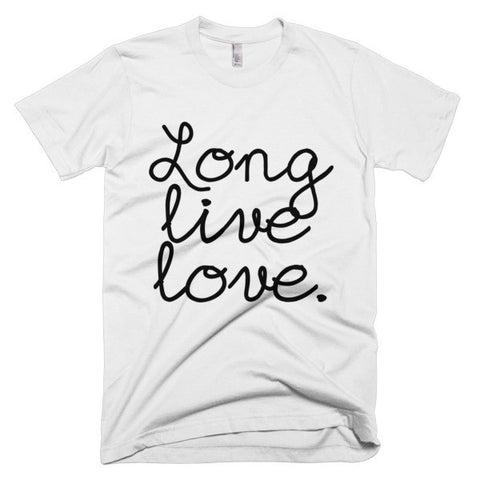 "Long live love." Exclusive design men's t-shirt
