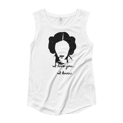 "I love you. I know."  Exclusive Nicknickers Ladies’ Cap Sleeve T-Shirt