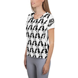 Big Black and White Panda named Mick. Nicknickers' Women's Athletic T-shirt