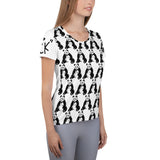 Big Black and White Panda named Mick. Nicknickers' Women's Athletic T-shirt