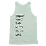 "I know" white and sea foam Nicknickers exclusive Classic tank top (unisex)