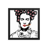 FRIDA KAHLO CHRONIC CURLERS Framed photo paper poster